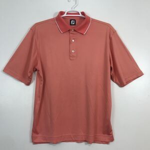 (M5) FootJoy FJ Mens Golf Polo Shirt Size XL Short Sleeve Athletic core Orange